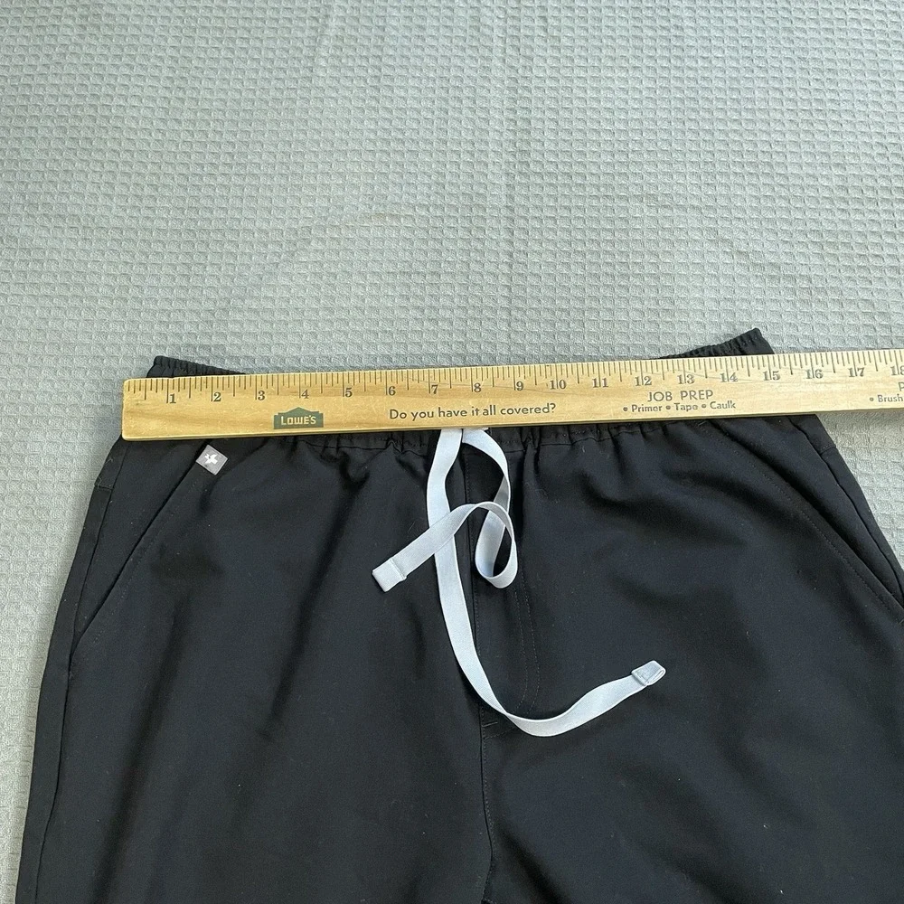 Figs Tansen Jogger Scrub Pants Medium Short M/S Mens Black Stretch